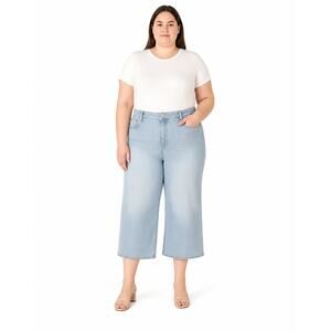 NYDJ Cool Embrace Wide Leg Crop Jeans Women’s 18WP Petite Plus Light Wash NWT